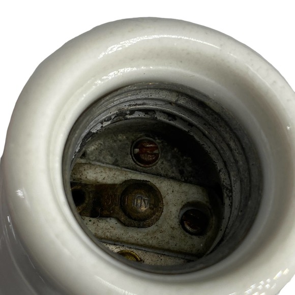 Vintage PAULDING Pull Chain Light Fixture Porcelain Wall Ceiling Mount 1621 250v - Picture 7 of 13